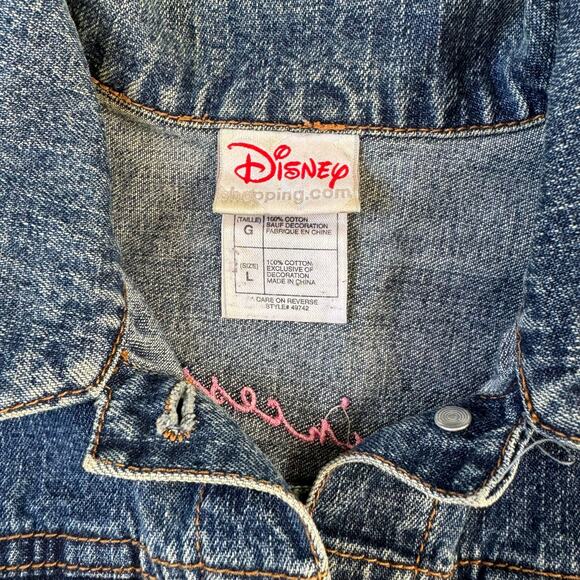 Vtg 1990s Disney Princesses Denim Jacket Size Large - Picture 4 of 10